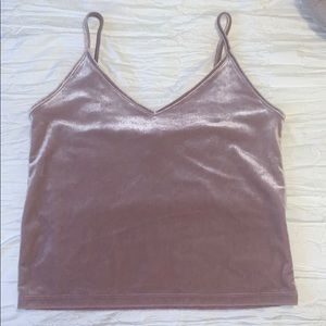 Pink Velvet Crop Top Forever 21